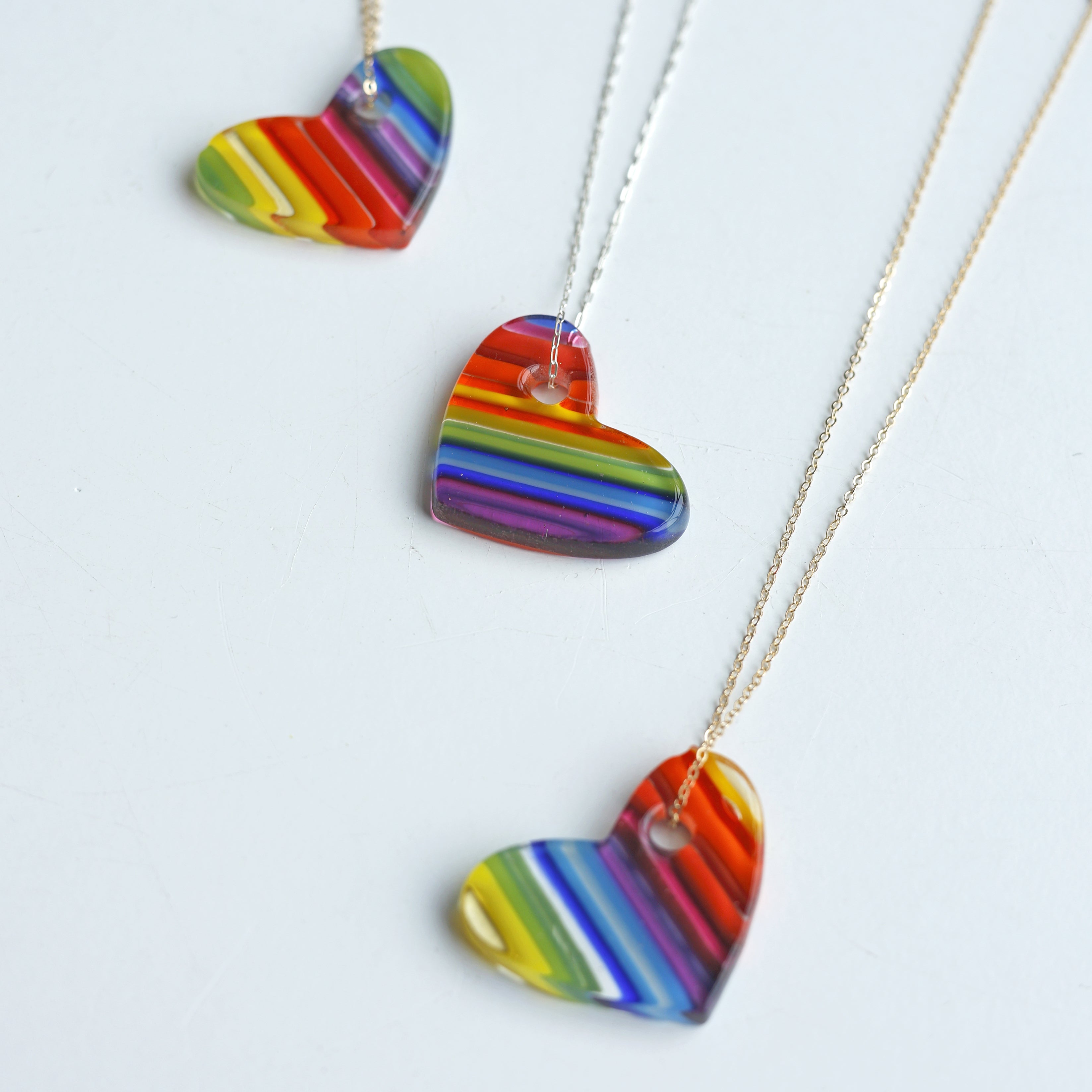 Rainbow Heart Necklace